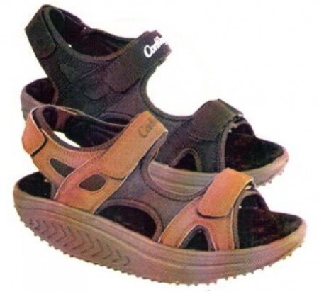 Brune balanse/rulle sandaler for damer
